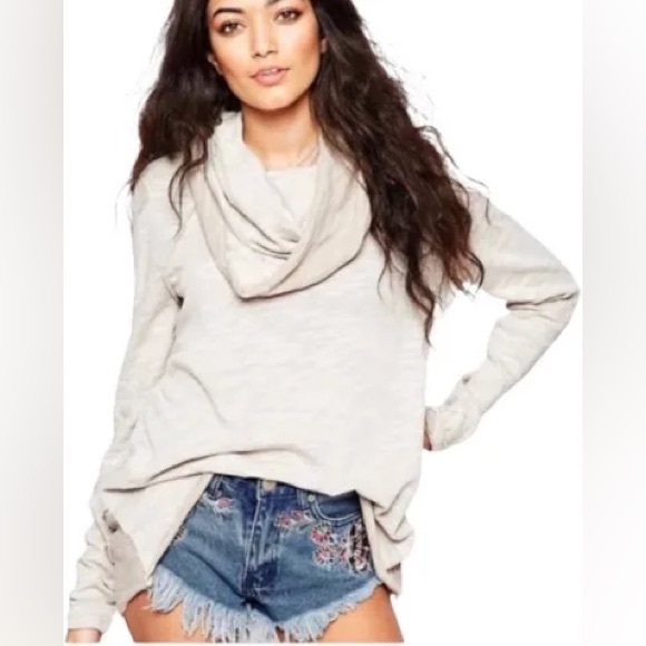 Free People Beach Cocoon Cowl Neck Pullover - Picture 2 of 11